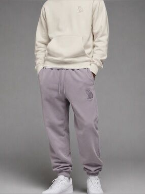 OVO October’s Very Own Dusty Lavender Cotton Pull-On Jogger Sweatpants SMALL